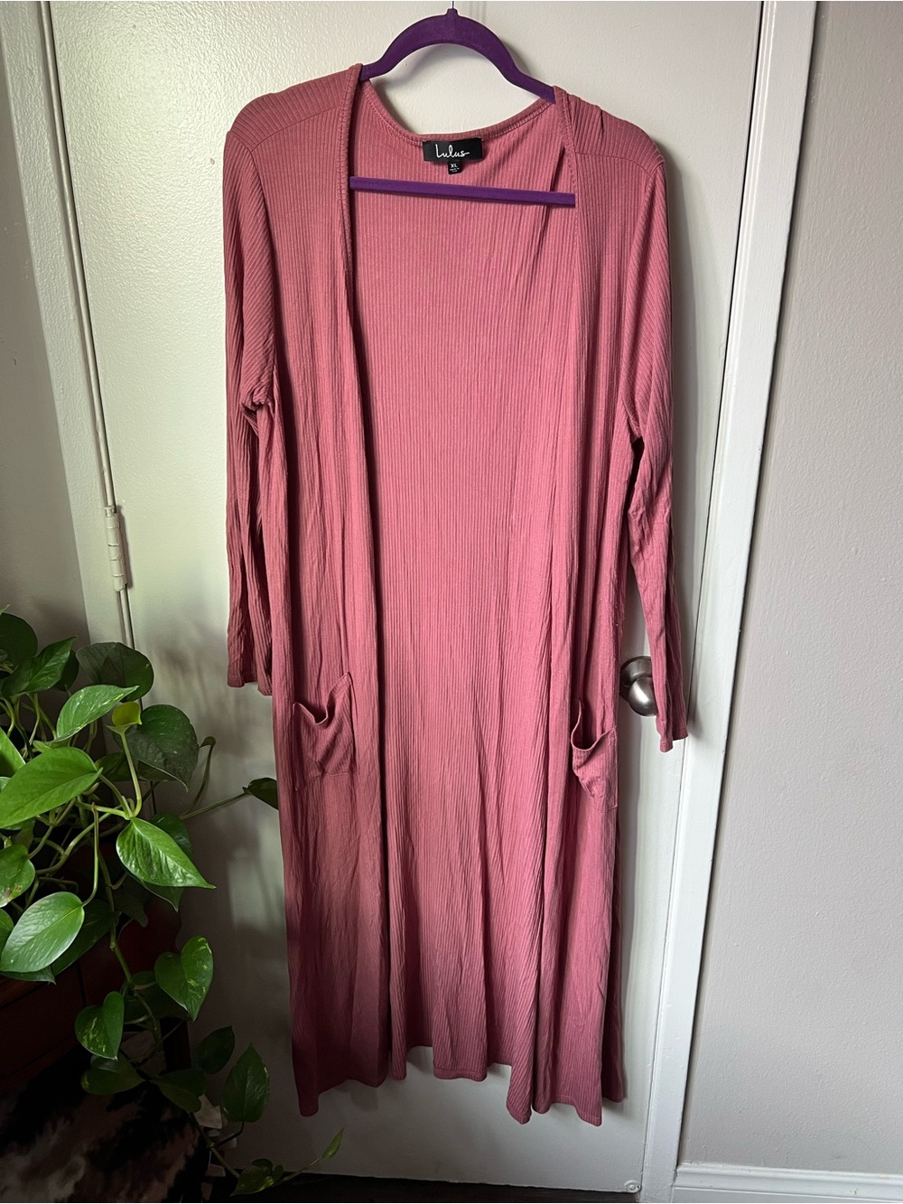 Lulus Ribbed Top in Rose Pink
